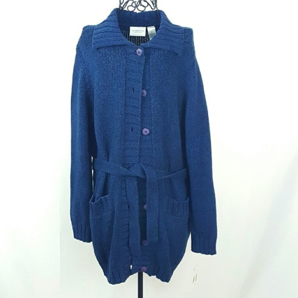 LIZ CLAIBORNE NAVY SWEATER